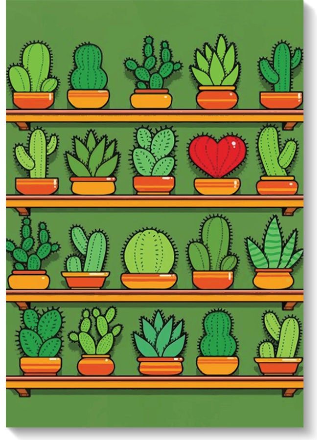 RYN Cactuses Wall Art Multicolour 40x60cm - Image 2
