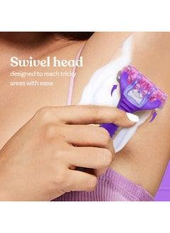 BOMBAE Razor For Women, Pack Of 6 | Hair Remover For Women, Body Razor For Women | Women Razor With Aloe Vera And Vitamin E | 3-Blade Shaving Razor For Women  - Image 3