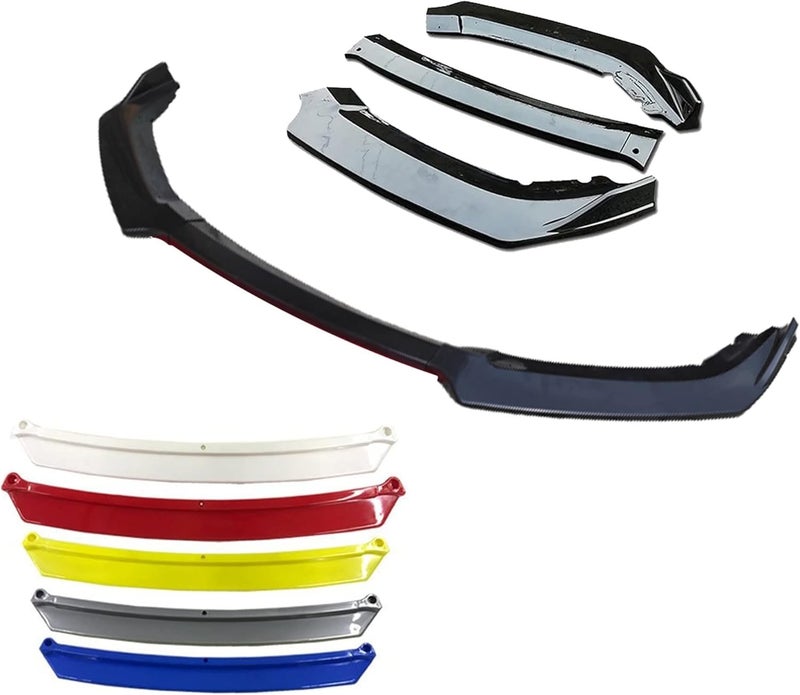 Wivplex 3 Pcs Car Front Bumper Lip Body Kit Spoiler for VW Transporter - Image 2