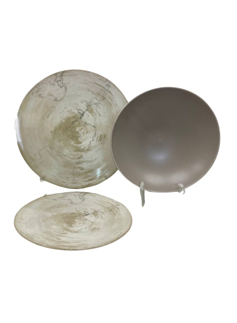 Lotus 18-piece porcelain dinner set, microwave and dishwasher safe  Lotus 