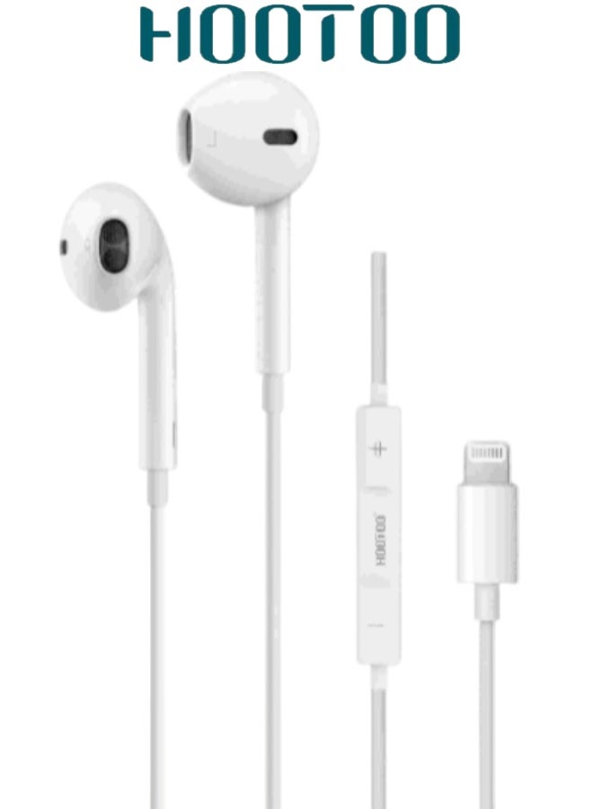 هوتو HooToo Wired Headphones Lightning نوع الاتصال: سلكي | مقبس الصوت: Lightning Port