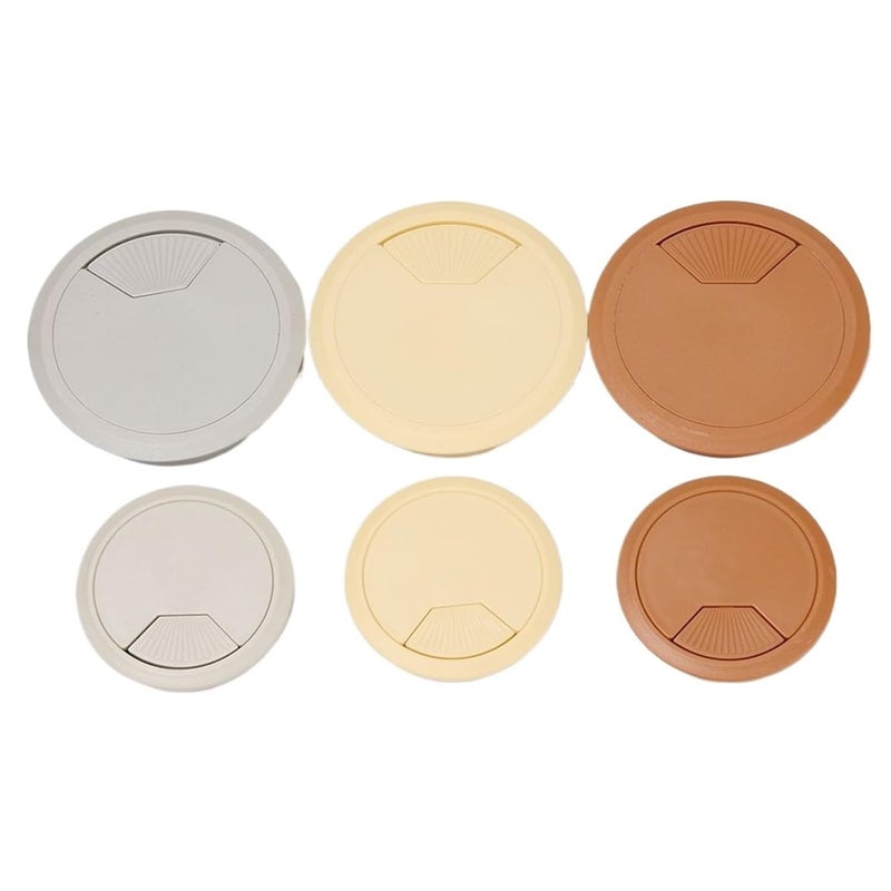 Dark Brown 60mm Desk Cable Grommet 10 Pack Wire Hole Cover Cable Management For PC Computer - Image 4