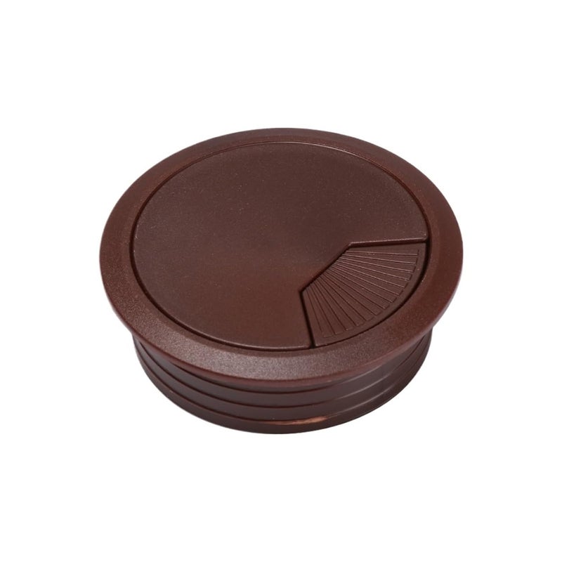 Dark Brown 60mm Desk Cable Grommet 10 Pack Wire Hole Cover Cable Management For PC Computer - Image 2