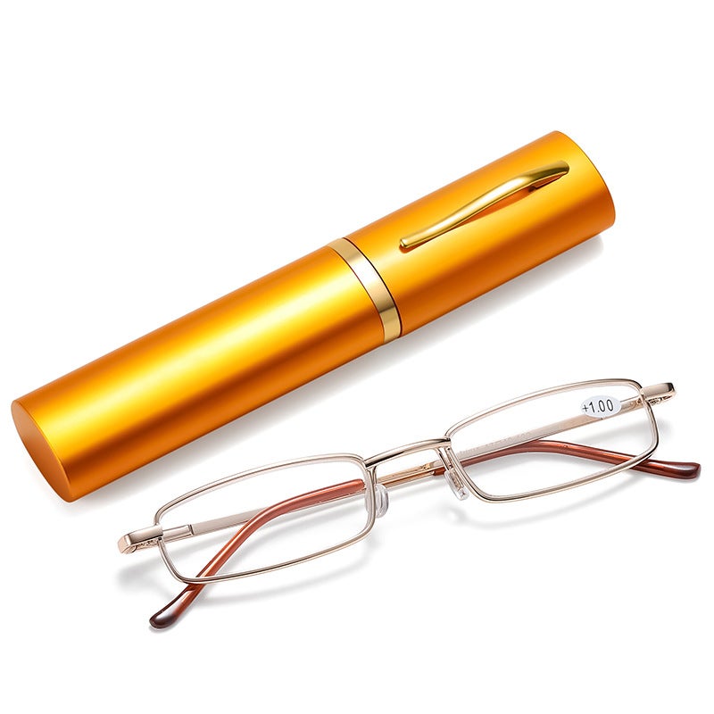 Genuine Goods Fashion Reading Glasses Men'S And Women'S Mini Portable Small Pen Holder Hd Fashion Ultra-Light Presbyopic Glasses For The Elderly - Image 1