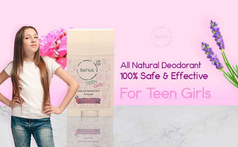 BeNat All Natural Deodorant For Teen Girls 100% Natural Aluminum-Free Carcinogen Free Kids Deodorant For Girls Clinically Proven To Be Safe For Children and Teenagers - Image 2