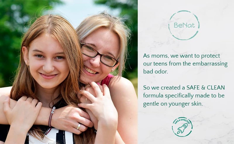 BeNat All Natural Deodorant For Teen Girls 100% Natural Aluminum-Free Carcinogen Free Kids Deodorant For Girls Clinically Proven To Be Safe For Children and Teenagers - Image 3