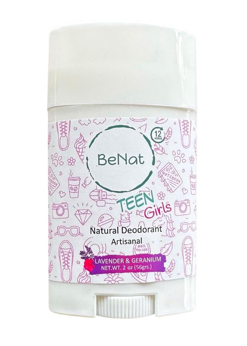 BeNat All Natural Deodorant For Teen Girls 100% Natural Aluminum-Free Carcinogen Free Kids Deodorant For Girls Clinically Proven To Be Safe For Children and Teenagers - Image 1
