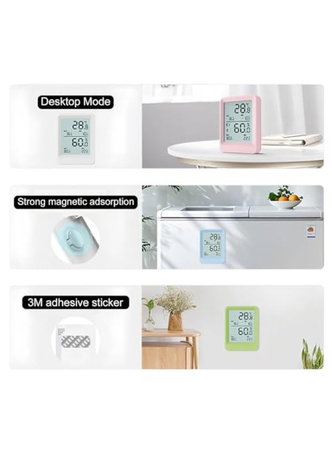 Digital Hygrometer Room Thermometer Indoor, Digital Hygrometer Thermometer with Accuracy Calibration - Room Temperature Humidity Monitor Recording Max/Min Values, LCD Display (TH1, Green) - Image 5