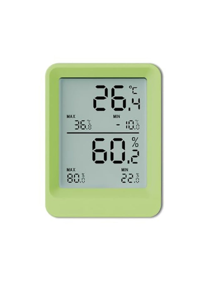 Digital Hygrometer Room Thermometer Indoor, Digital Hygrometer Thermometer with Accuracy Calibration - Room Temperature Humidity Monitor Recording Max/Min Values, LCD Display (TH1, Green) - Image 1