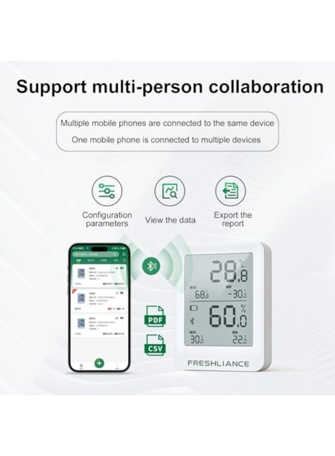 Digital Hygrometer Room Thermometer Indoor, Digital Hygrometer Thermometer with Accuracy Calibration - Room Temperature Humidity Monitor Recording Max/Min Values, LCD Display (TH1, Green) - Image 4