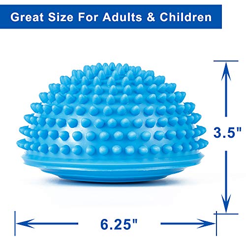 StrongTek Hedgehog Balance Pod Kit - Set of 4 Balance Pods and 1 Wobble Cushion for Core Strength, Agility, and Stability Training, Includes Air Pump, Ideal for Physical Therapy, Rehabilitation - Image 2