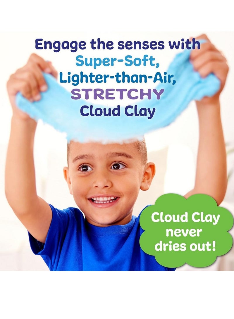 Creativity for Kids Sensory Pack Outer Space, Includes fluffy cloud clays, porcupine balls, glow moon and stars, space gems, confetti, and more, Interactive Outer Space-Themed Sensory Kit - Image 3