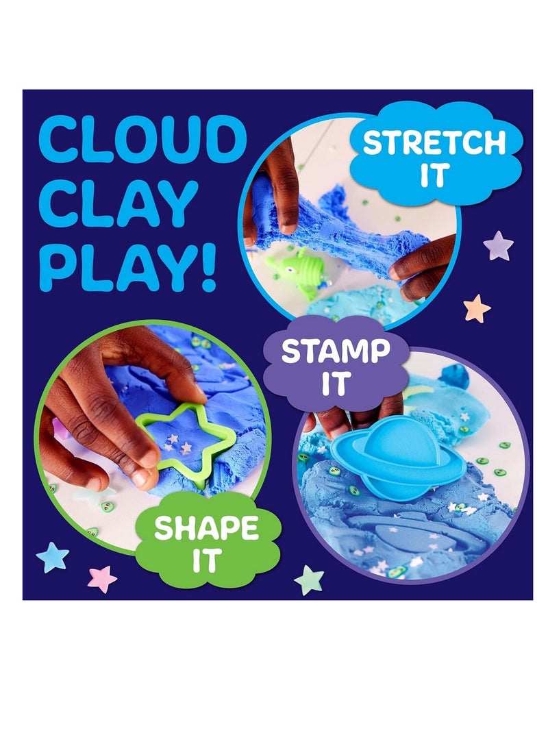 Creativity for Kids Sensory Pack Outer Space, Includes fluffy cloud clays, porcupine balls, glow moon and stars, space gems, confetti, and more, Interactive Outer Space-Themed Sensory Kit - Image 5