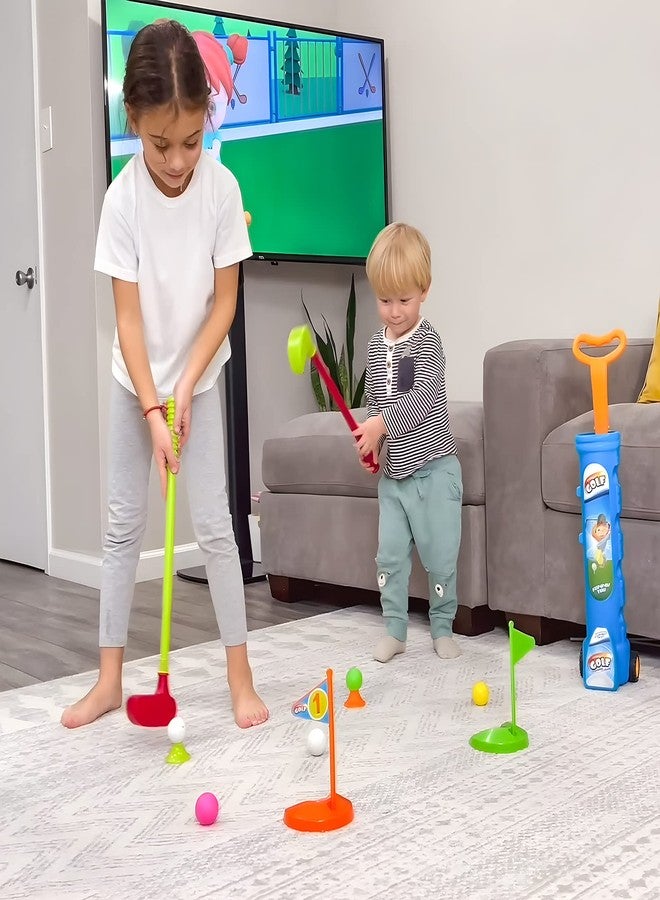 Liberry Toddler Golf Set with Cart, Plastic Golf Clubs & Balls for Kids Ages 1 2 3 4 5, Indoor Outdoor Sports Toys Birthday Gift for Boys & Girls - Image 4