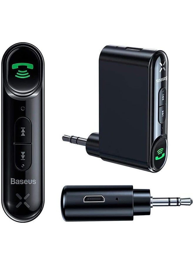 Baseus Bluetooth Aux Adapter, Bluetooth 5.0 Audio Receiver for Wireless Music Stream with Hand-free Call, aptX LL, 10H Play Time, Auto-Repair for Car Speaker, Headphone, Audio Sound System, etc. NGTW240006 / WXQY010001 Black - Image 1