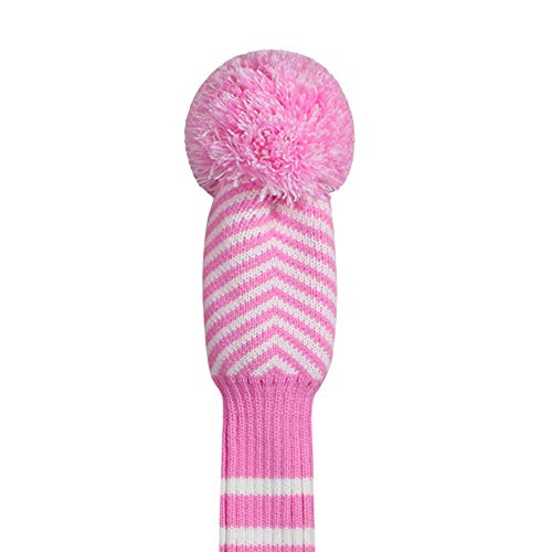 Scott Edward Personalized Knit Golf Club Covers 4 Counts for Woods and Driver Fit Max Drivers Fairways Hybrids/Utility Big Pom Pom Customized Patterns Decorate Golf Bags - Image 5