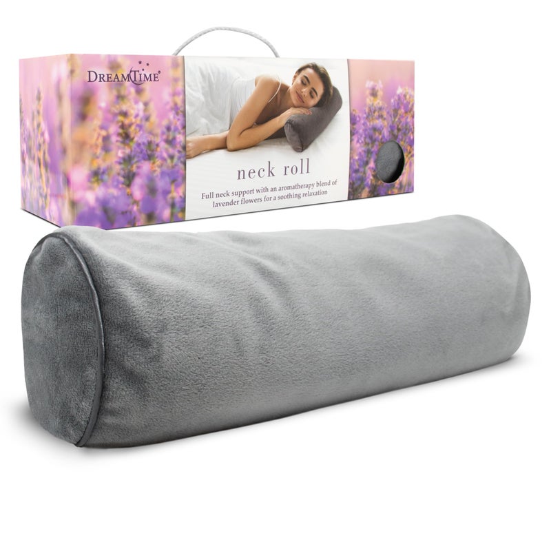Dreamtime Neck Roll Pillow, Buckwheat Filling, Soothing Lavender Scent, Neck Pillow for Great Sleep - Image 1