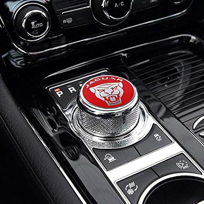 Unity MAXDOOL Gear Shift Knob Cover Decoration Trim Sticker for Jaguar XF XE XJ FPace Red - Image 2