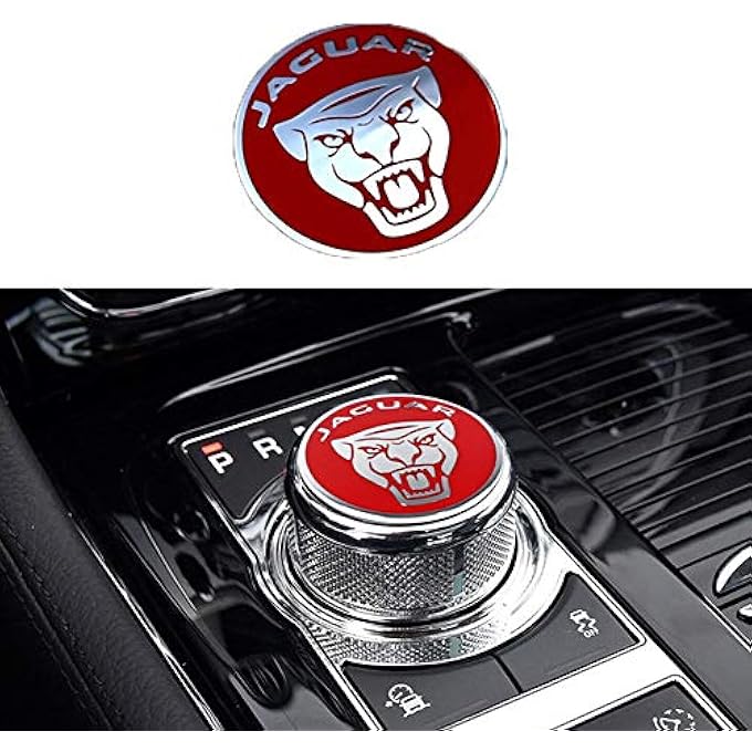 Unity MAXDOOL Gear Shift Knob Cover Decoration Trim Sticker for Jaguar XF XE XJ FPace Red - Image 1