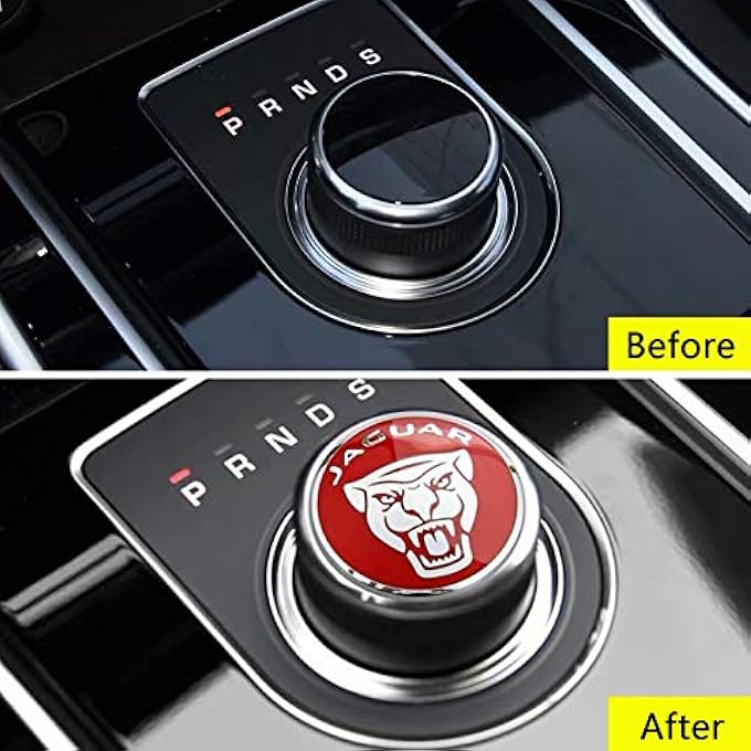 Unity MAXDOOL Gear Shift Knob Cover Decoration Trim Sticker for Jaguar XF XE XJ FPace Red - Image 3