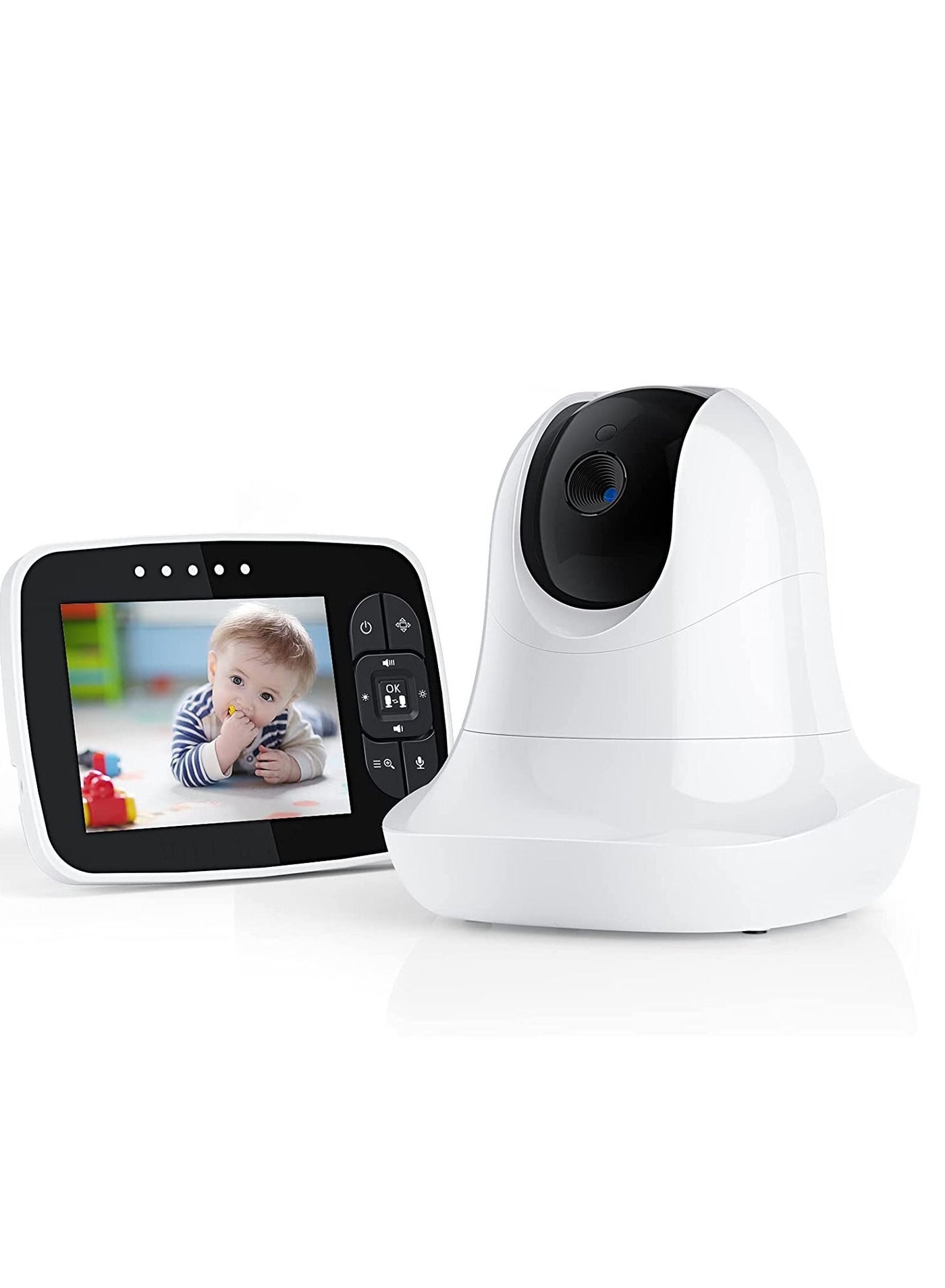 Baby Monitor,WiFi Pet Camera Indoor with Camera and Audio,Baby Camera with IR Night Vision,Motion Tracking,Two-Way Audio,Motion and Sound Detection,2.4GHZ Video Monitor with Temperature Monitor