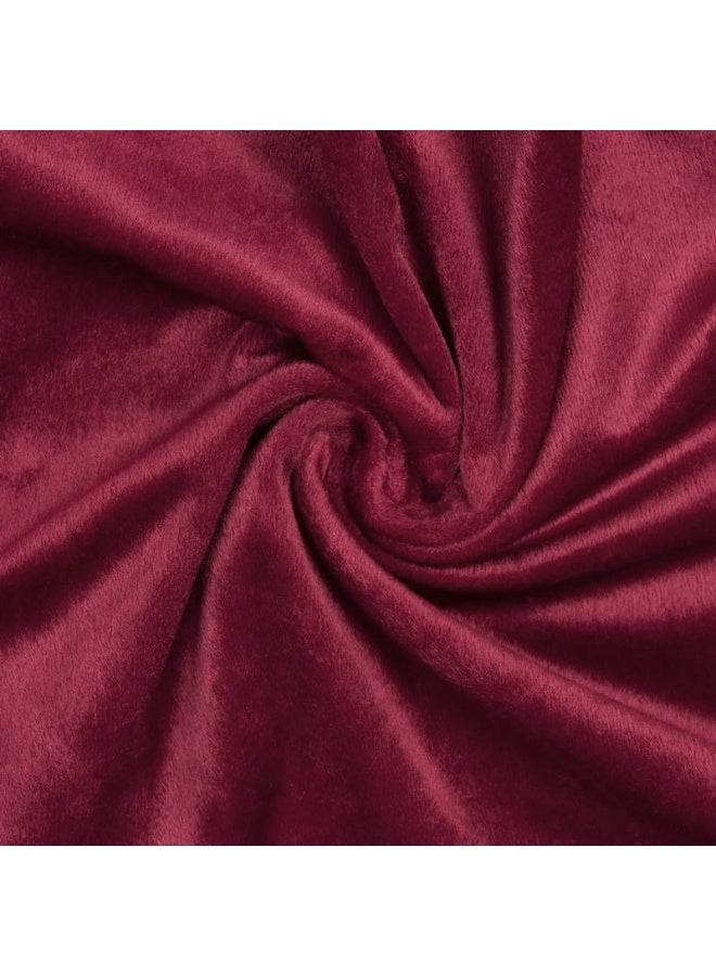 عبوة من غطاءي وسادة مخمليين مربعين، مقاس 45 × 45 سم، ناعمة وسميكة، مناسبة لغرفة النوم وغرفة المعيشة (أحمر داكن). - Image 3