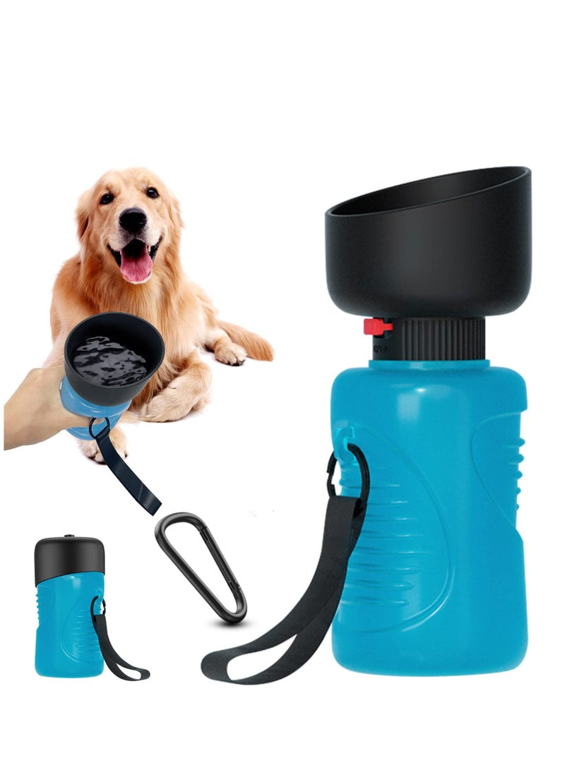 SOLARAE Water Bottle with Backpack Buckle, 500ml Leak Proof Pet Travel Water Bottle BPA Free Dog Drinking Bottle Portable Outdoor Walking Hiking Travel Drink, Food Grade Plastic Pet - Image 1