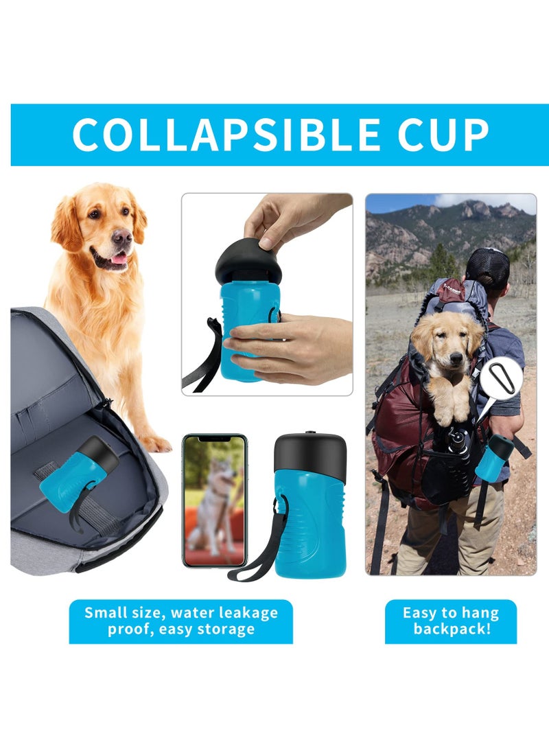 SOLARAE Water Bottle with Backpack Buckle, 500ml Leak Proof Pet Travel Water Bottle BPA Free Dog Drinking Bottle Portable Outdoor Walking Hiking Travel Drink, Food Grade Plastic Pet - Image 3