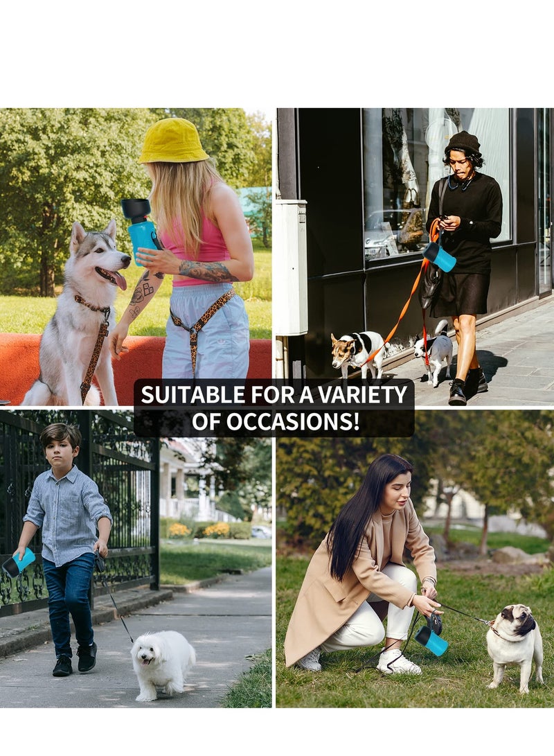 SOLARAE Water Bottle with Backpack Buckle, 500ml Leak Proof Pet Travel Water Bottle BPA Free Dog Drinking Bottle Portable Outdoor Walking Hiking Travel Drink, Food Grade Plastic Pet - Image 2