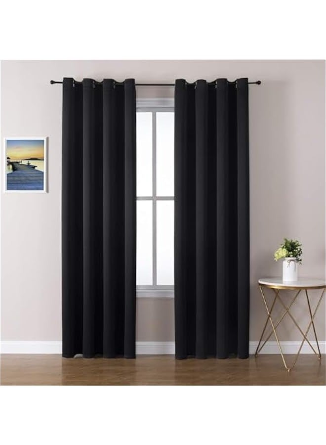 TRASSLE Blackout Curtains for Bedroom and Living Room - 2 Panels Set Thermal Insulated Room Darkening Curtains  - Image 1