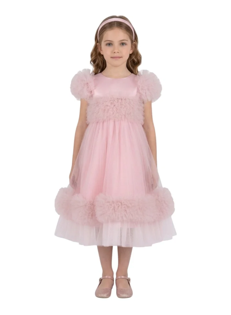 Bidani Soft Pink Fit & Flare Dress