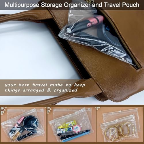 pristu Multipurpose Storage Pouch Jewellery Pouch Makeup Pouch Travel Accessories Pouch Jewellery Organiser Zip Lock Pouch Cosmetic Organizer Storage Organizer Stationery Pouch (30) - Image 5