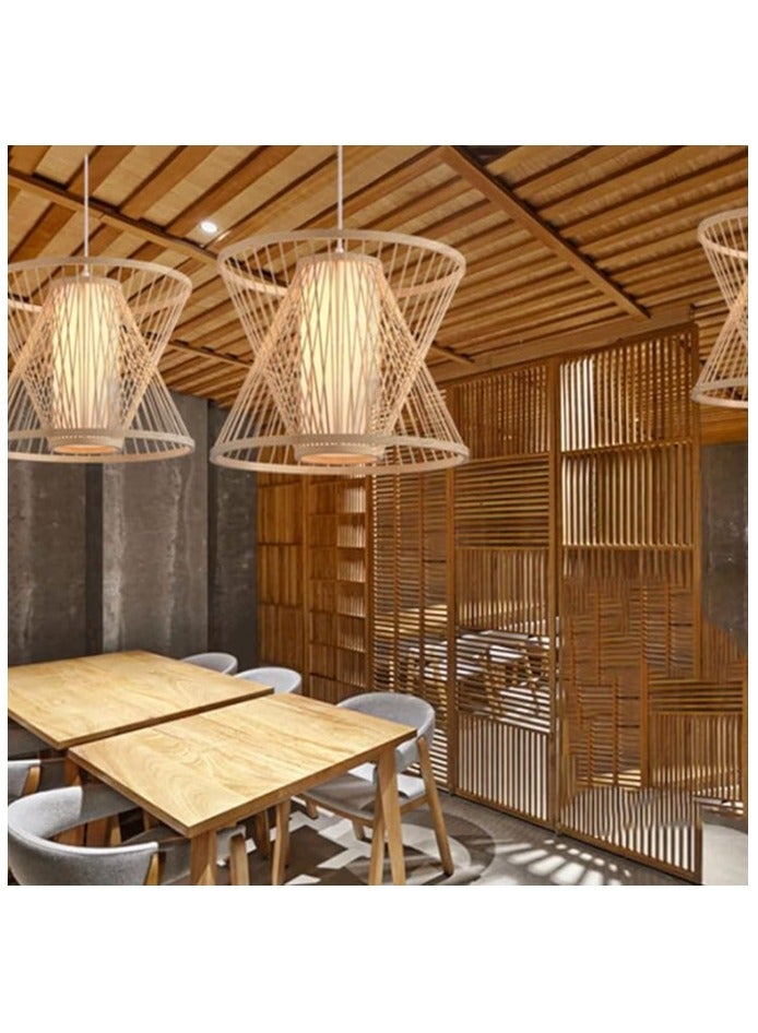 Modern Japanese-Style Pendant Light, White Geometric Design, Restaurant Dining Room Ceiling Lamp,(Bulb Not Included) - Image 3