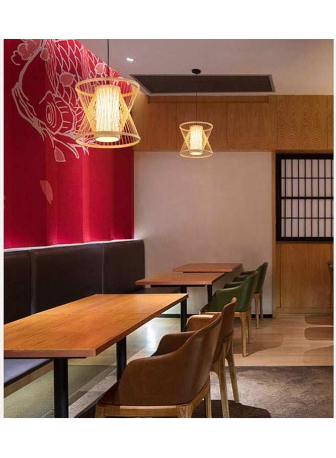 Modern Japanese-Style Pendant Light, White Geometric Design, Restaurant Dining Room Ceiling Lamp,(Bulb Not Included) - Image 4