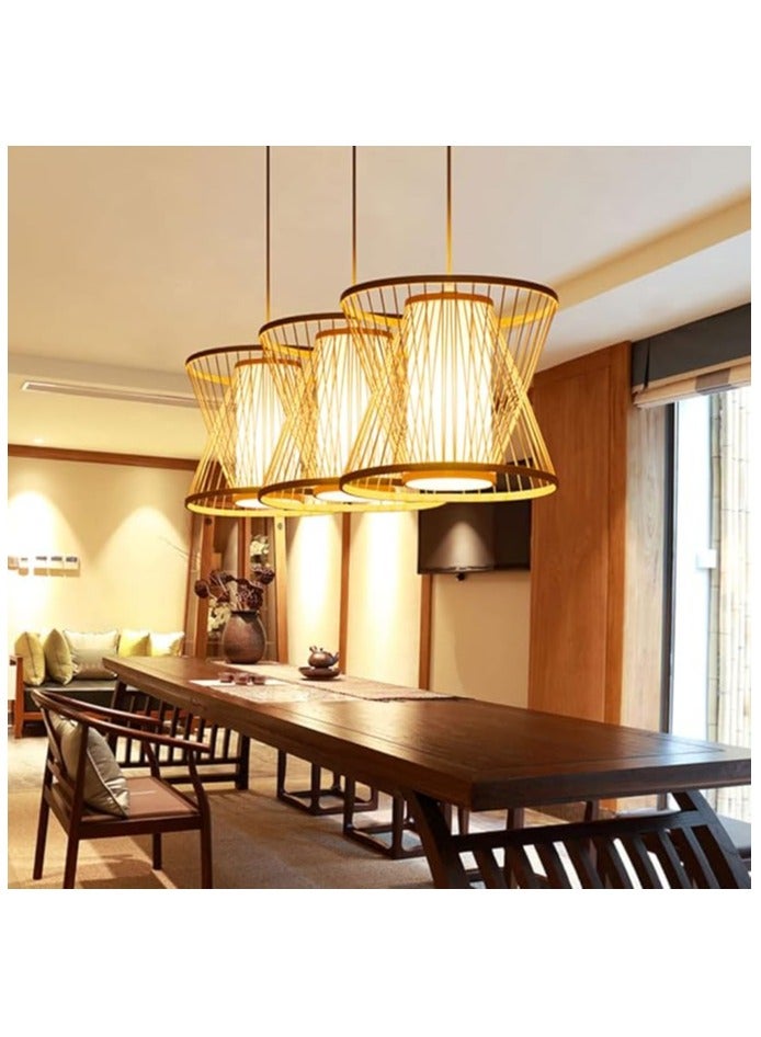 Modern Japanese-Style Pendant Light, White Geometric Design, Restaurant Dining Room Ceiling Lamp,(Bulb Not Included) - Image 5