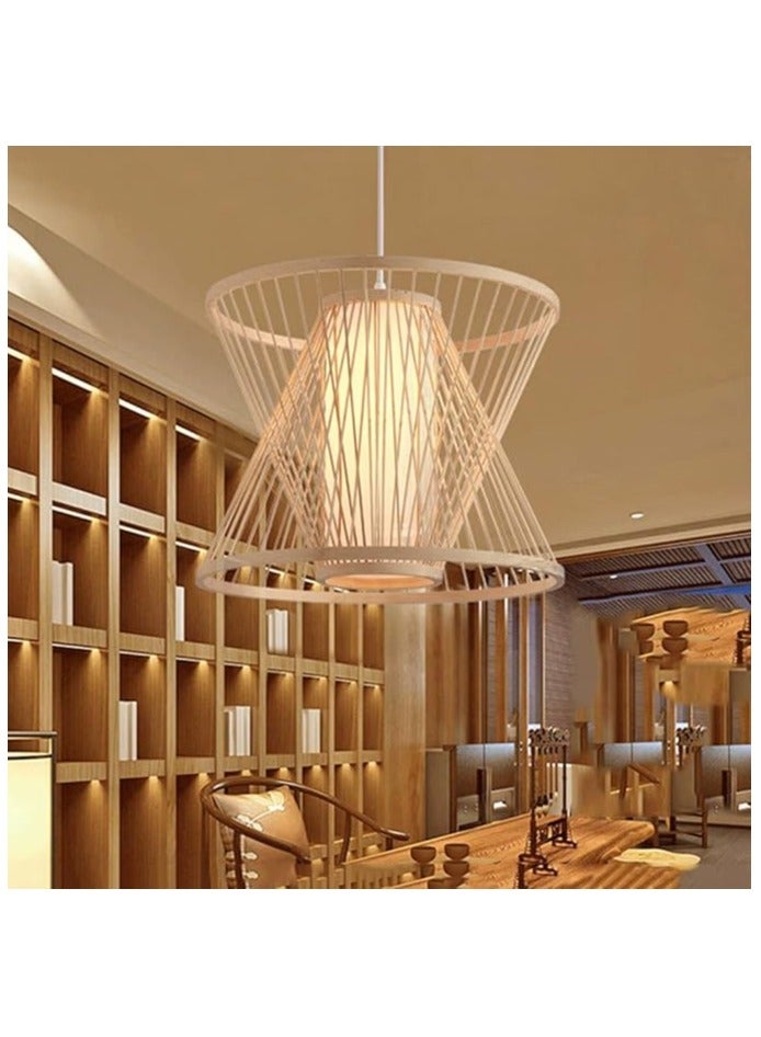 Modern Japanese-Style Pendant Light, White Geometric Design, Restaurant Dining Room Ceiling Lamp,(Bulb Not Included) - Image 2