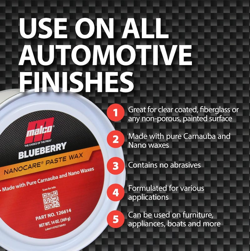 Malco Nano Care Blueberry Paste Wax - 14 Oz - Image 4