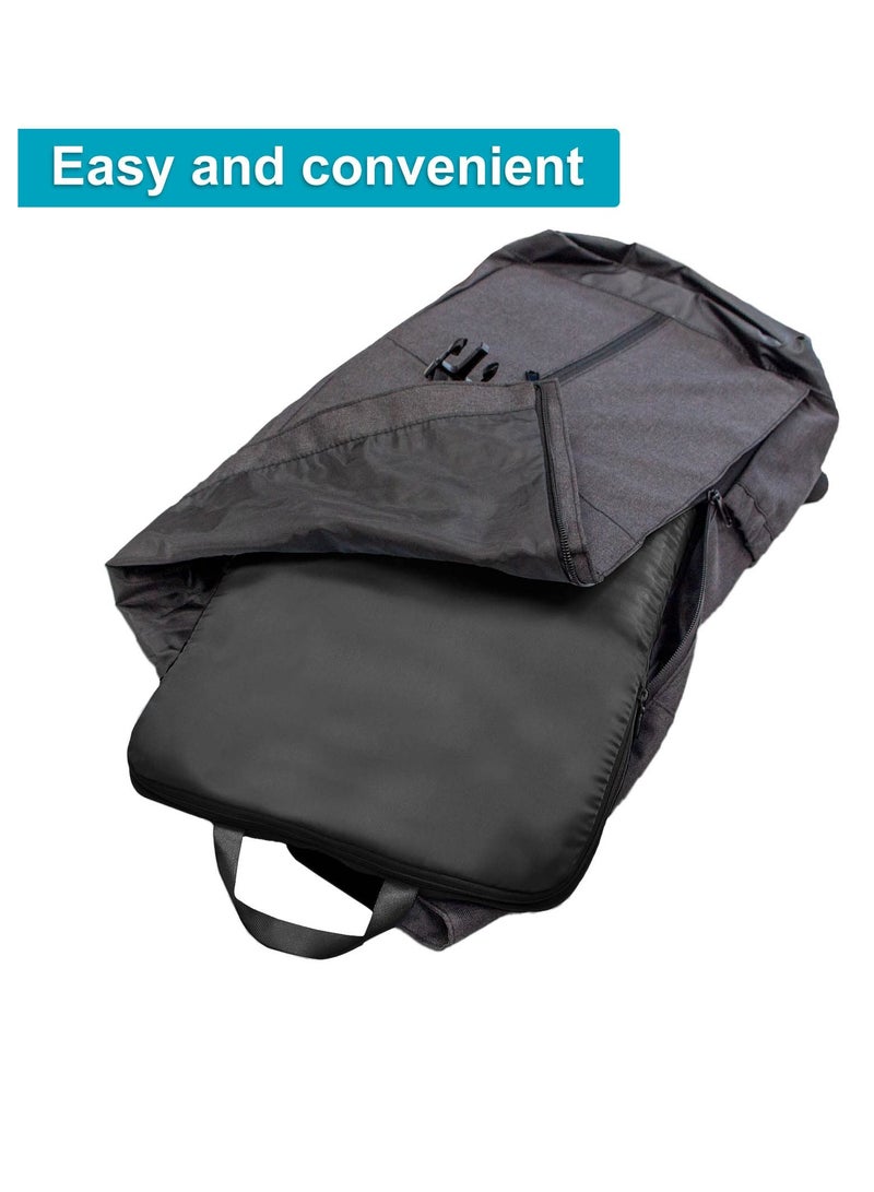 Excefore Compression Packing Cubes for Travel, 2 Pack Expandable Storage Bag, Ultralight Luggage Packing Organizers Compression Cubes for Suitcases Backpack, black - Image 3