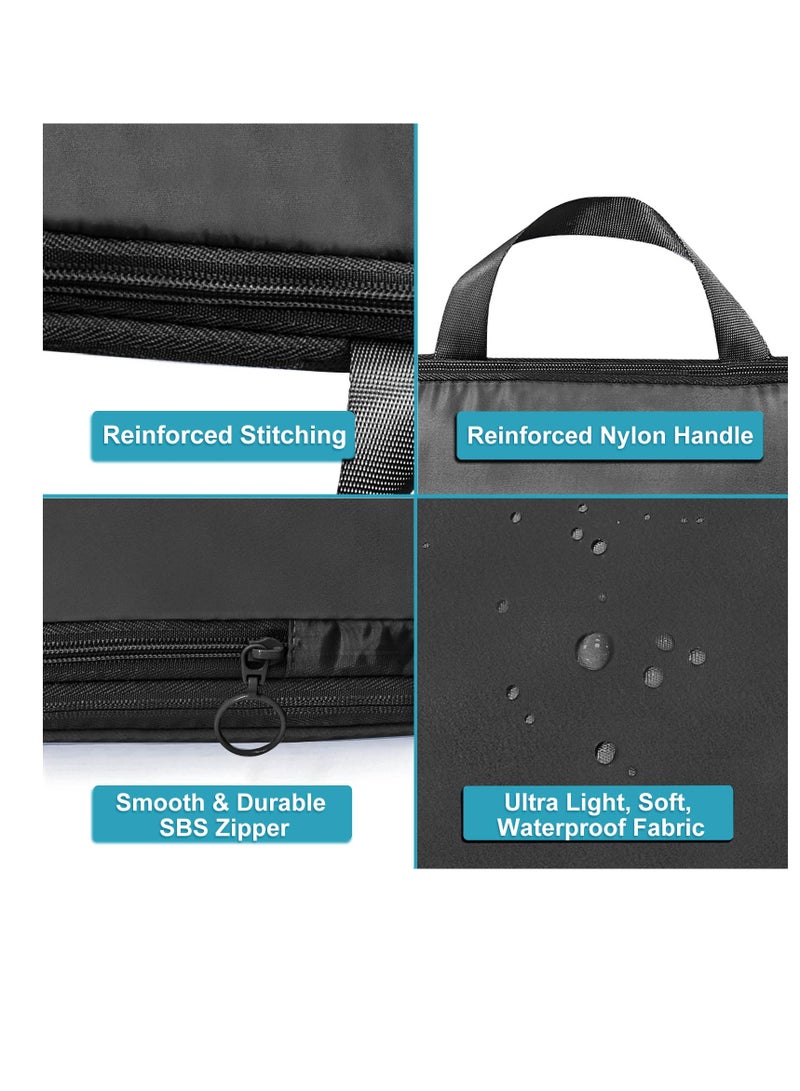 Excefore Compression Packing Cubes for Travel, 2 Pack Expandable Storage Bag, Ultralight Luggage Packing Organizers Compression Cubes for Suitcases Backpack, black - Image 2