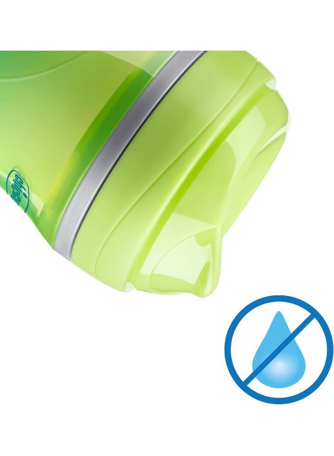 Chicco Insulated Rim Spout Trainer Spill-Free Baby Sippy Cup, 9 oz. in Green/Teal Ombre - Two Pack - Image 4