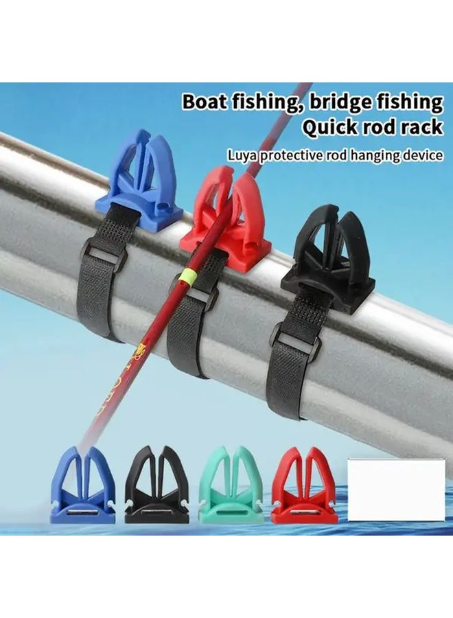 V Shape Fishing Rod Rack Multifunctional Rod Rest for Boat Fits All Rods Black - Image 1