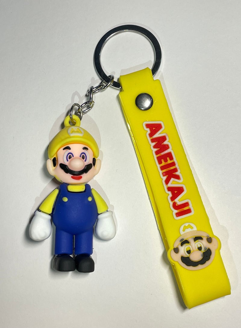 Generic Distinguished cartoon keychain cute accessory Super Mario character keychain with ribbon suitable for car wallet and bag nice creative gift - Image 1