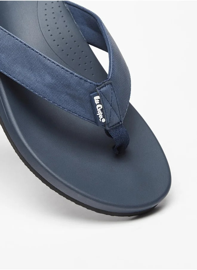 لي كوبر Men's Logo Detail Flip Flops