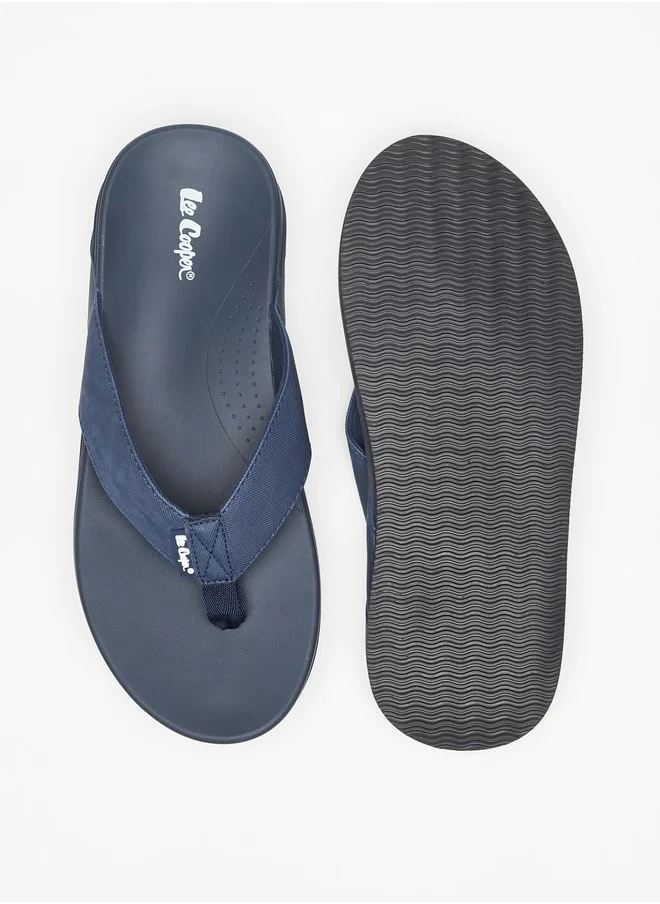 لي كوبر Men's Logo Detail Flip Flops