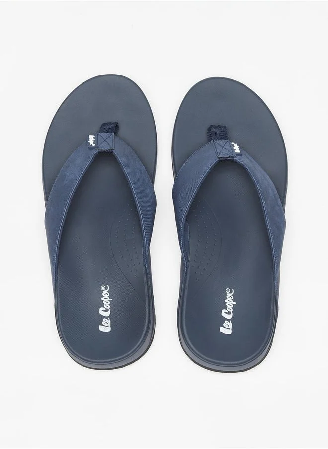 لي كوبر Men's Logo Detail Flip Flops