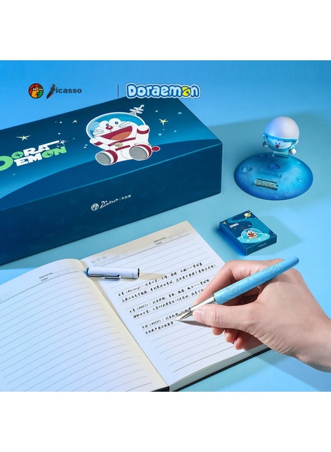 Pimio Fountain Pen Gift Box, Doraemon Planet Series Set, High-end Business Birthday Gift For Men And Women, Adults And Students, Calligraphy Pen 956 Planet Blue - Image 3