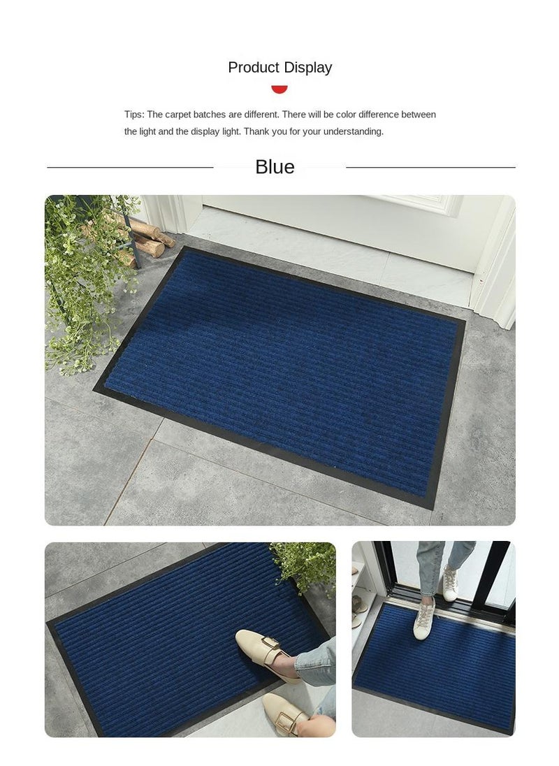 Bluejw Striped Water Absorption Entrance Door Mat Blue  - Image 2