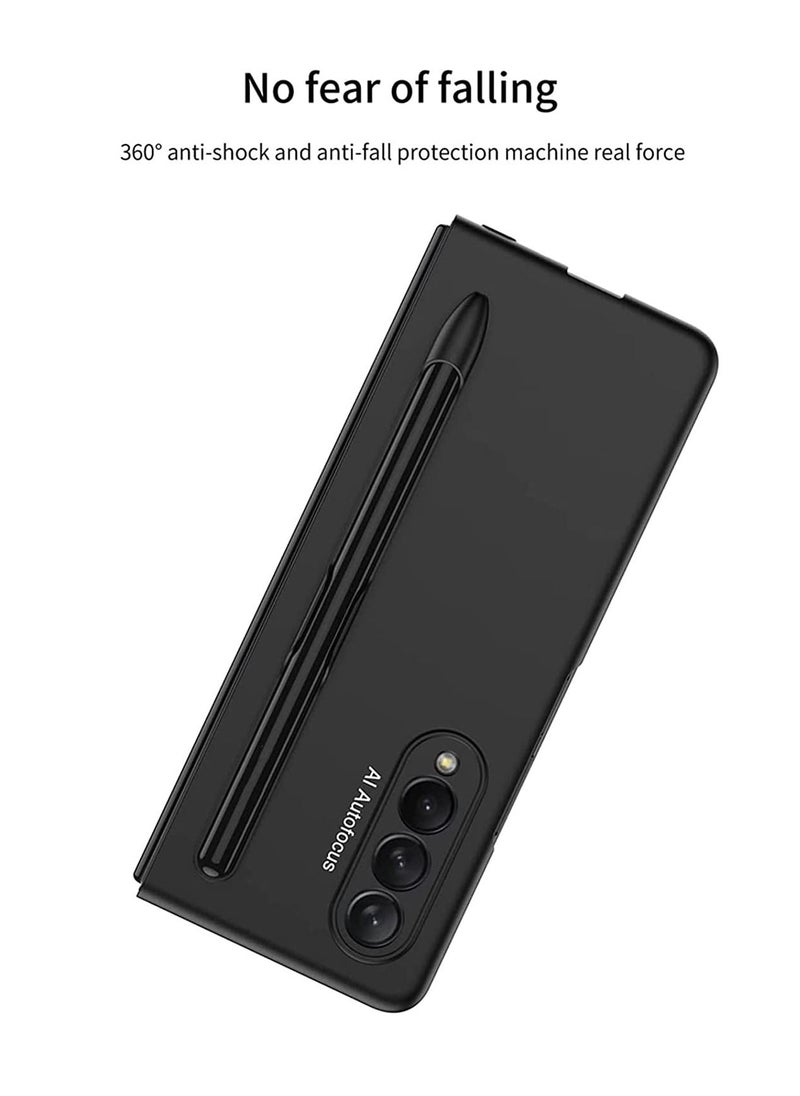 Case for Samsung Fold 3, Slim PC Fold 3 Case with Pen Holder, Ultra-Thin Designed for Samsung Galaxy Z Fold 3 5G Case