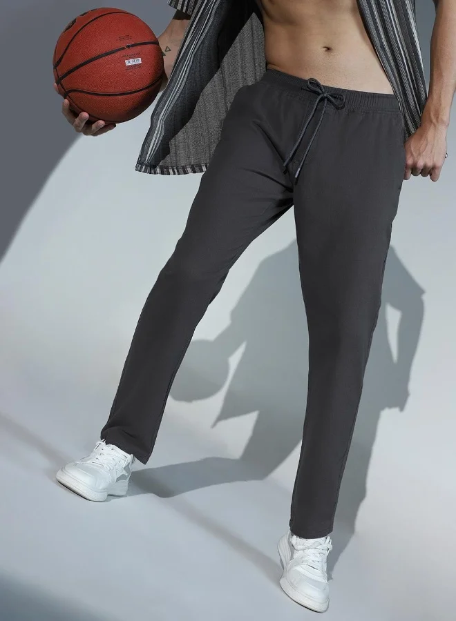 Hubberholme Dark Grey Pants For Men