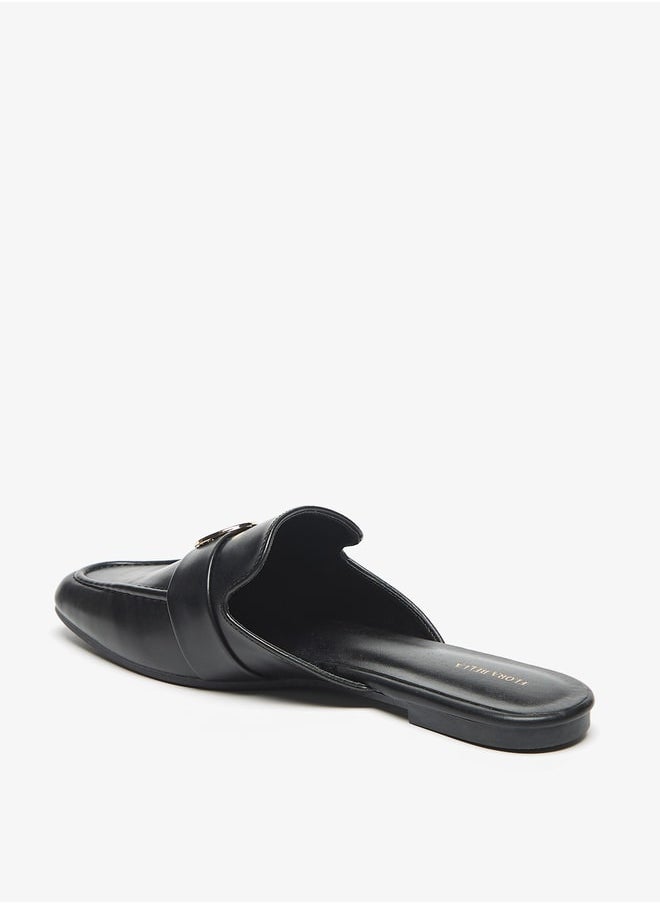 Flora Bella By Shoexpress - Slip-On Mules with Metal Accent - Image 1